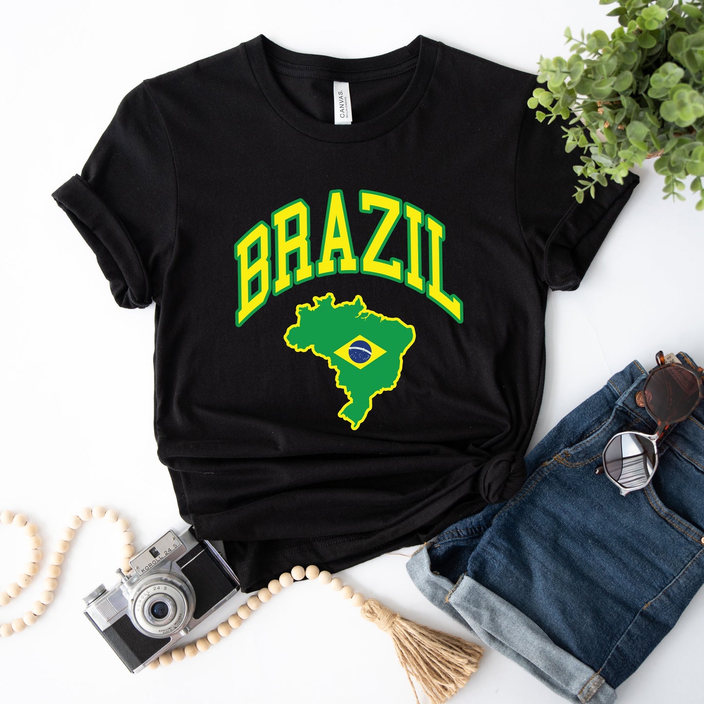 Brazil Map | Short Sleeve Crew Neck