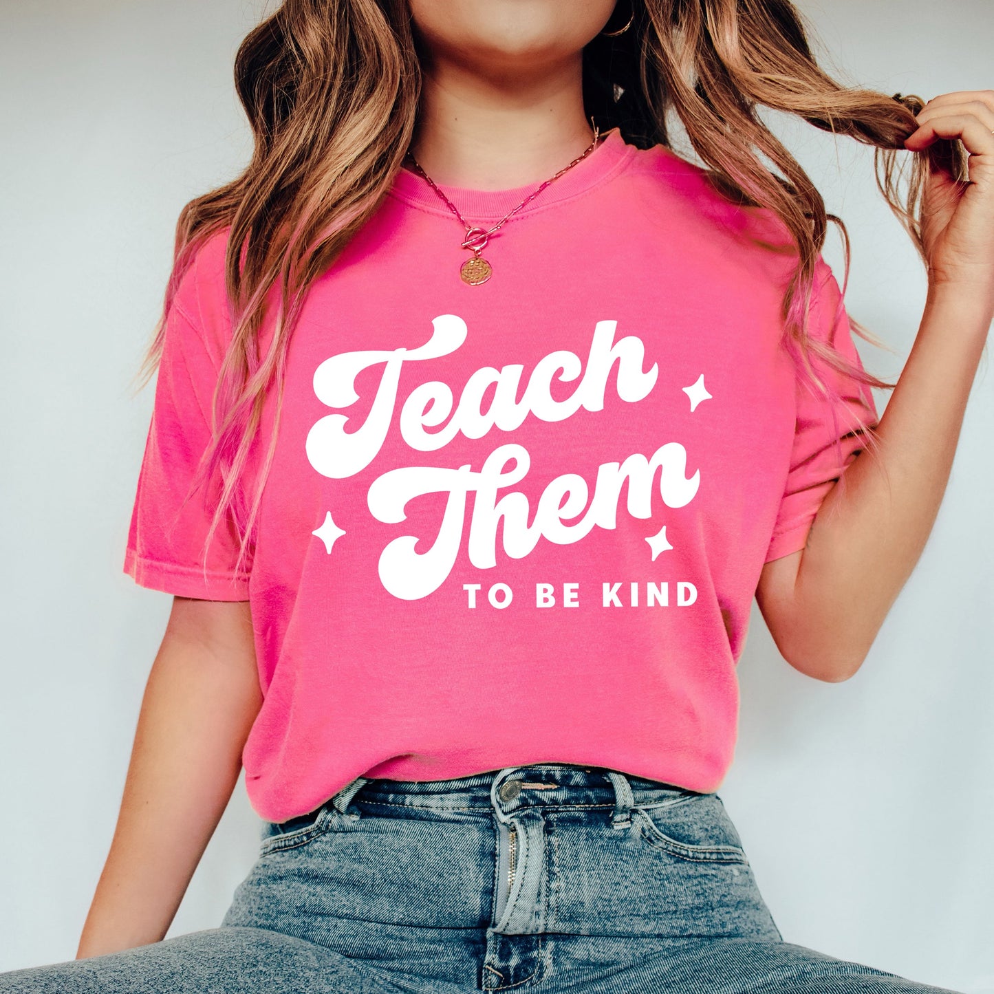 Teach Them To Be Kind Retro | Garment Dyed Short Sleeve Tee