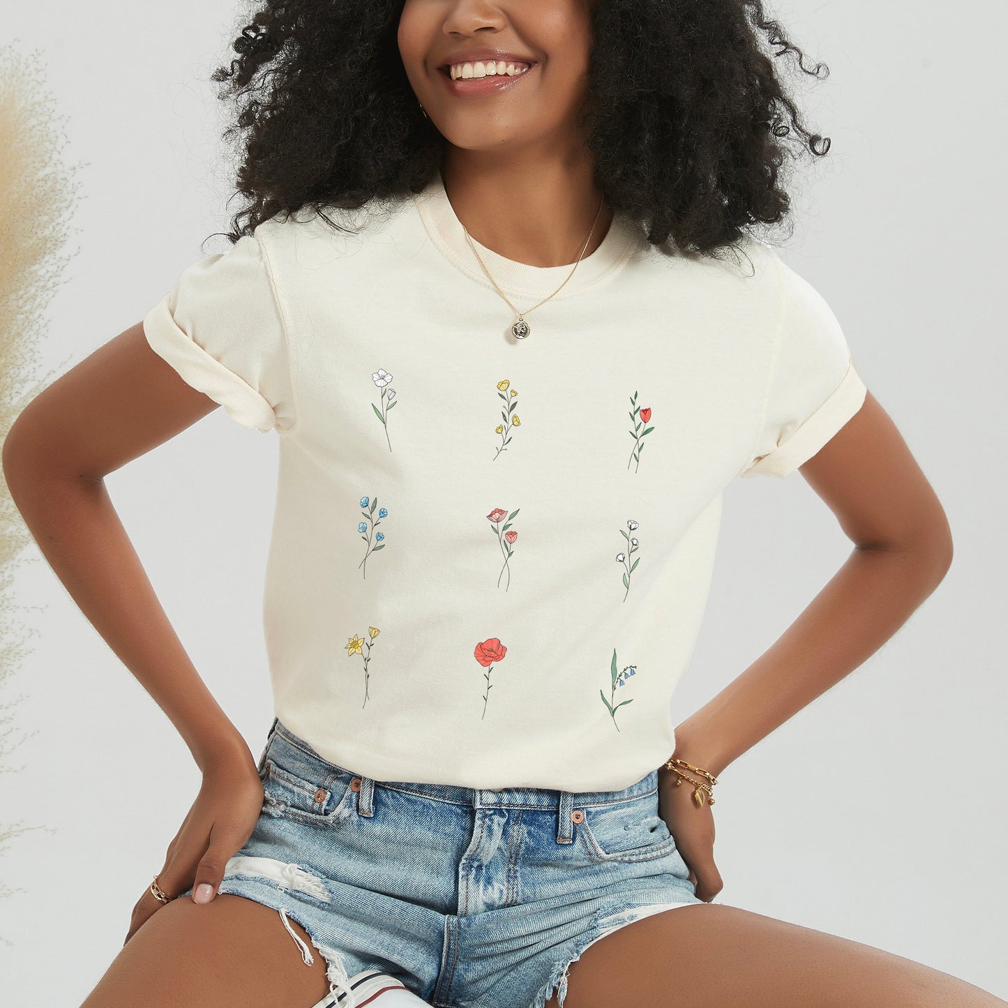 Wildflower Flower Chart | Garment Dyed Short Sleeve Tee