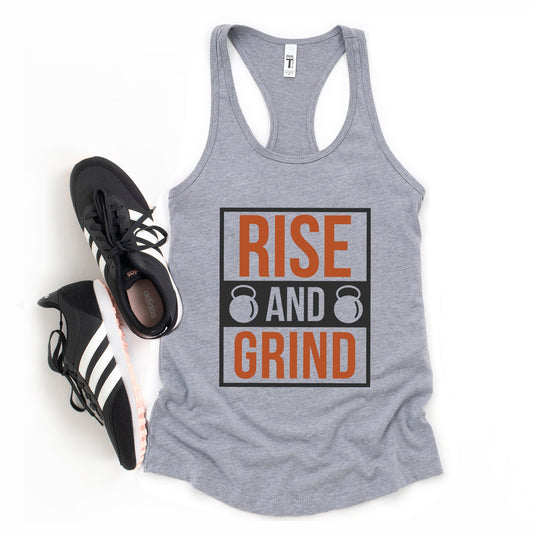 Rise And Grind Kettlebell | Racerback Tank