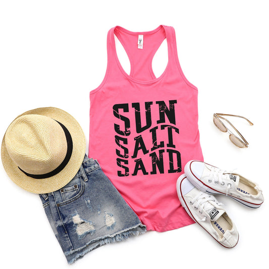 Sun Salt Sand Wavy | Racerback Tank