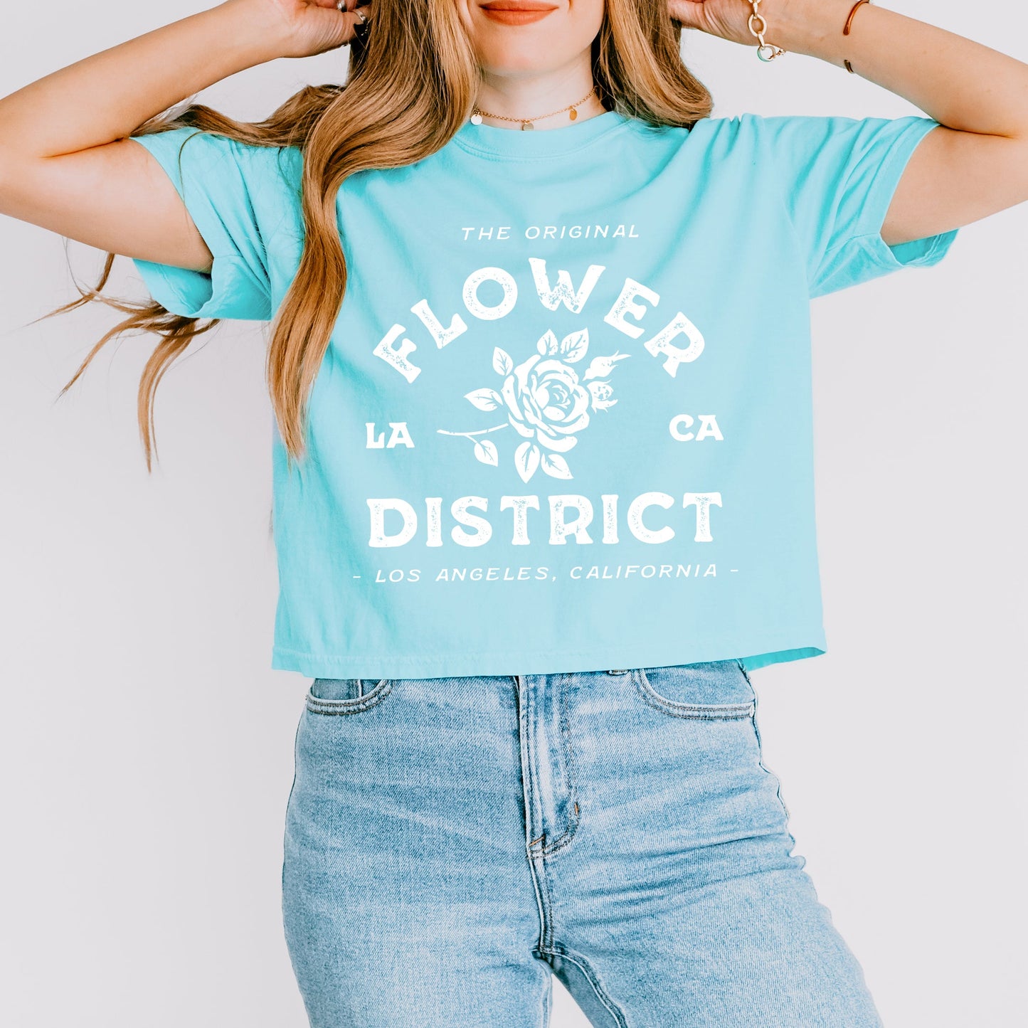 Flower District | Relaxed Fit Cropped Tee