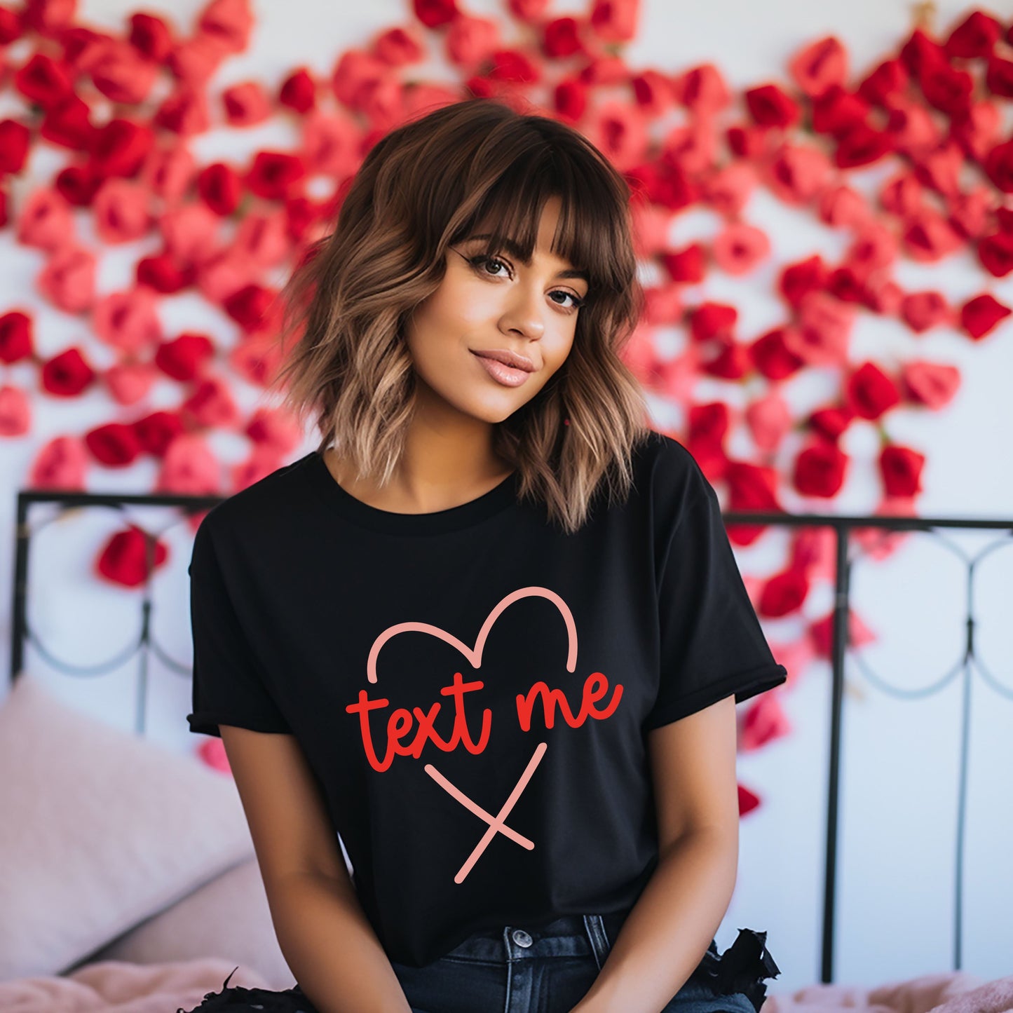 Text Me Heart | Short Sleeve Graphic Tee