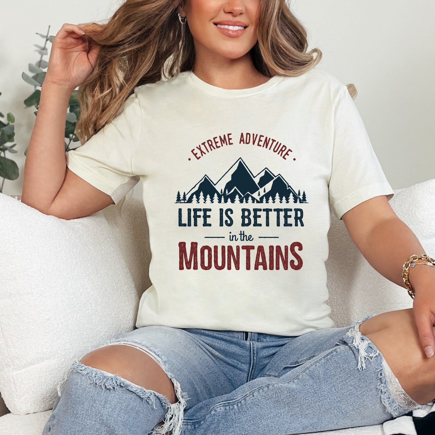 Life Is Better In The Mountains Colorful | Short Sleeve Graphic Tee