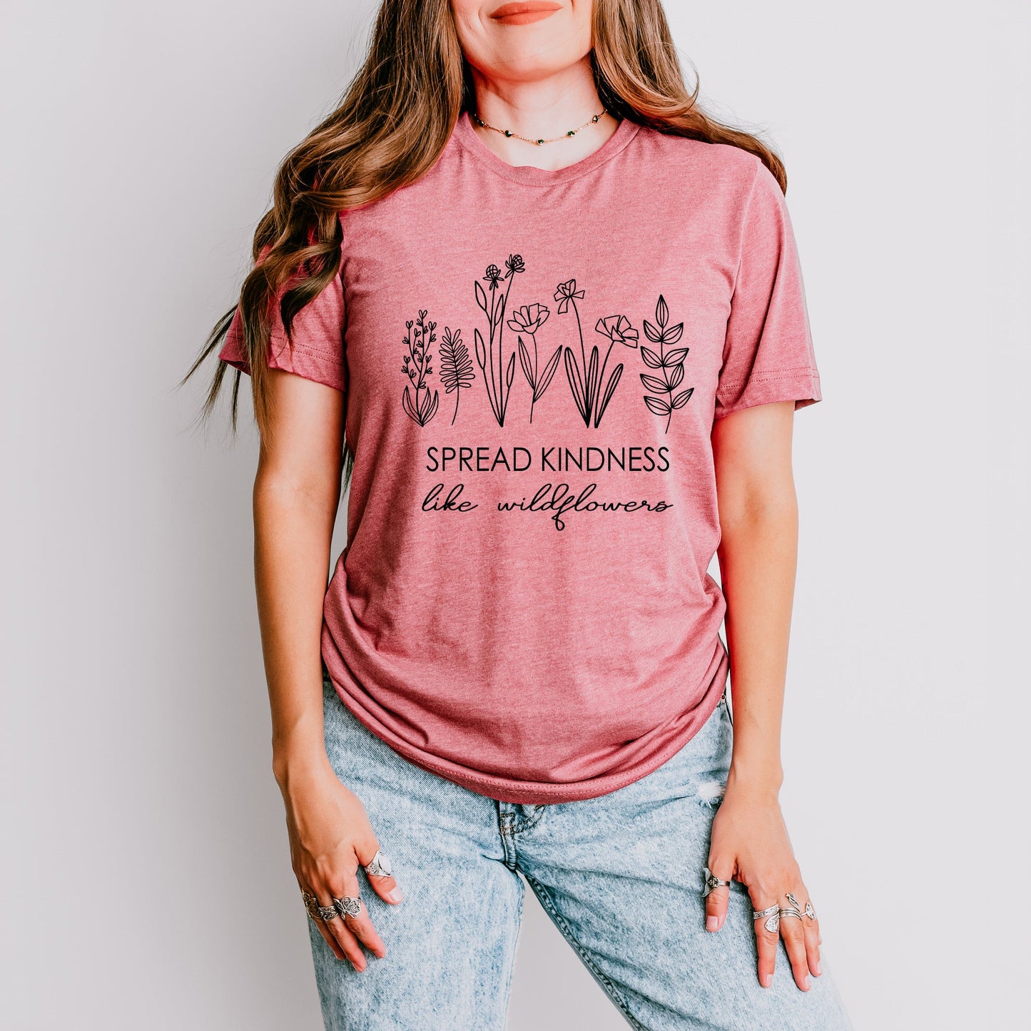 Spread Kindness Like Wildflowers | Short Sleeve Graphic Tee