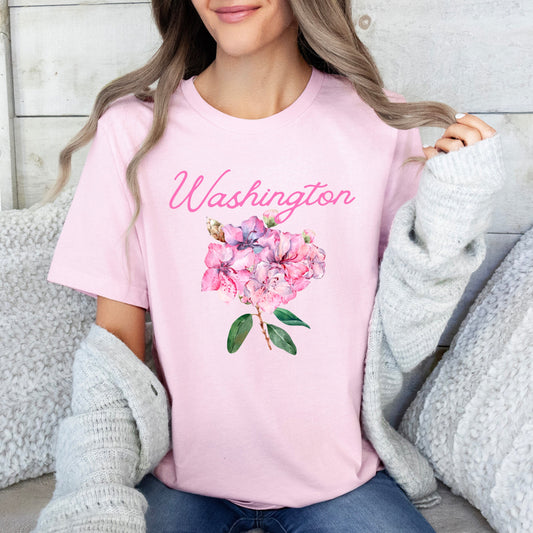 Washington Flower Colorful | Short Sleeve Graphic Tee