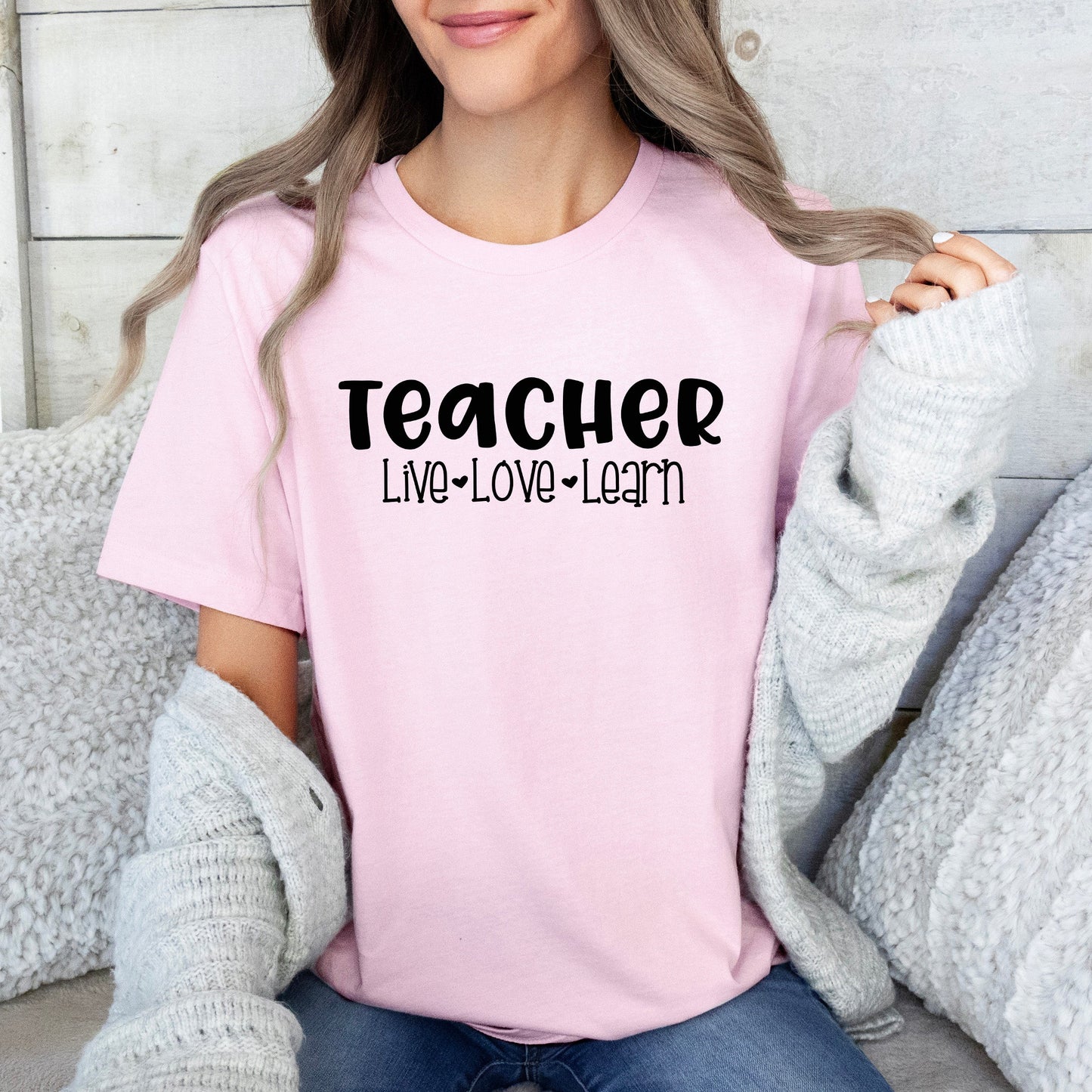 Teacher Live Love Learn | Short Sleeve Graphic Tee