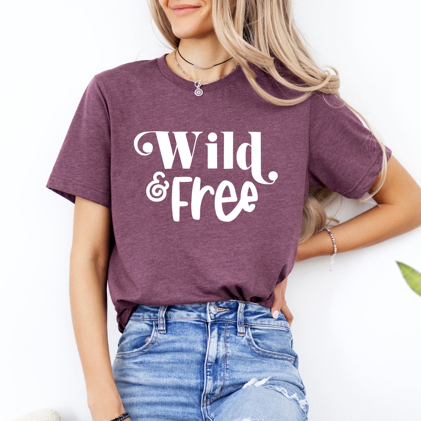 Wild And Free Words | Short Sleeve Crew Neck