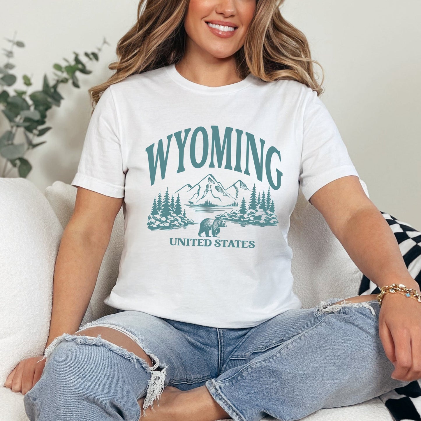 Wyoming Forest Scene | Short Sleeve Crew Neck