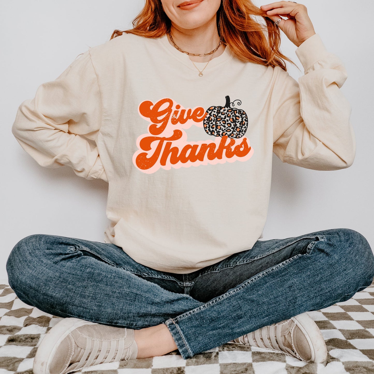 Give Thanks Pumpkin | Garment Dyed Long Sleeve