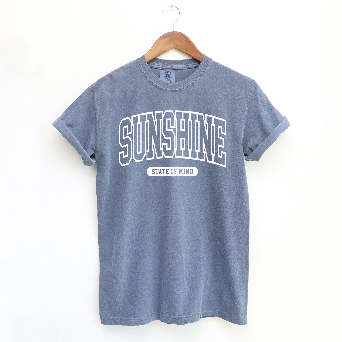 Varsity Sunshine State Of Mind | Garment Dyed Short Sleeve Tee