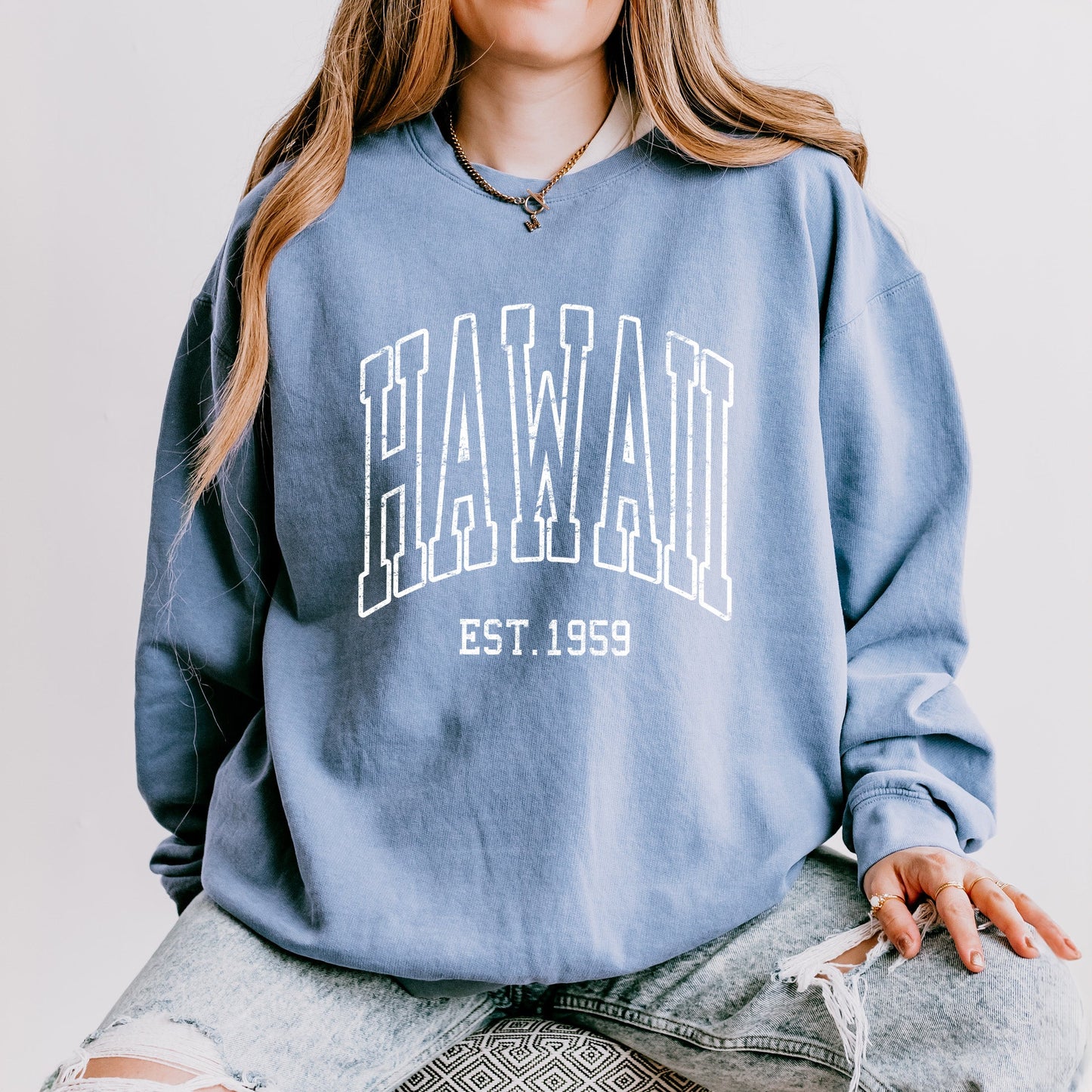 Hawaii Est. 1959 | Lightweight Garment Dyed Sweatshirt