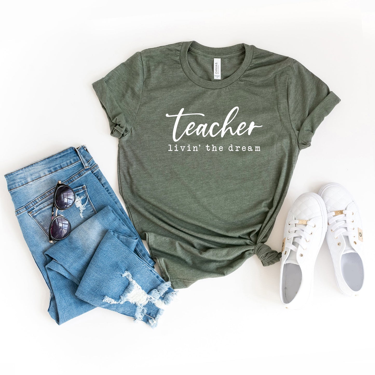 Teacher Livin' The Dream | Short Sleeve Graphic Tee