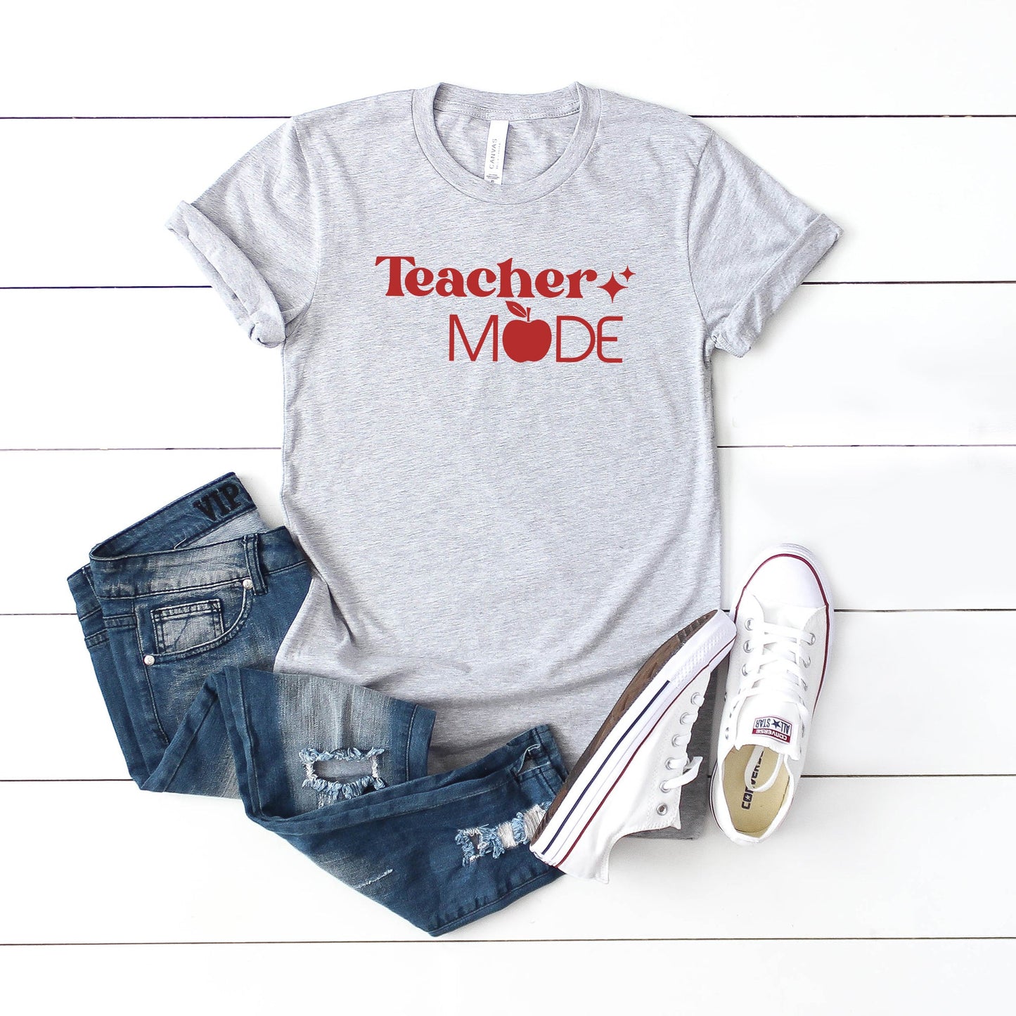 Teacher Mode Apple | Short Sleeve Graphic Tee