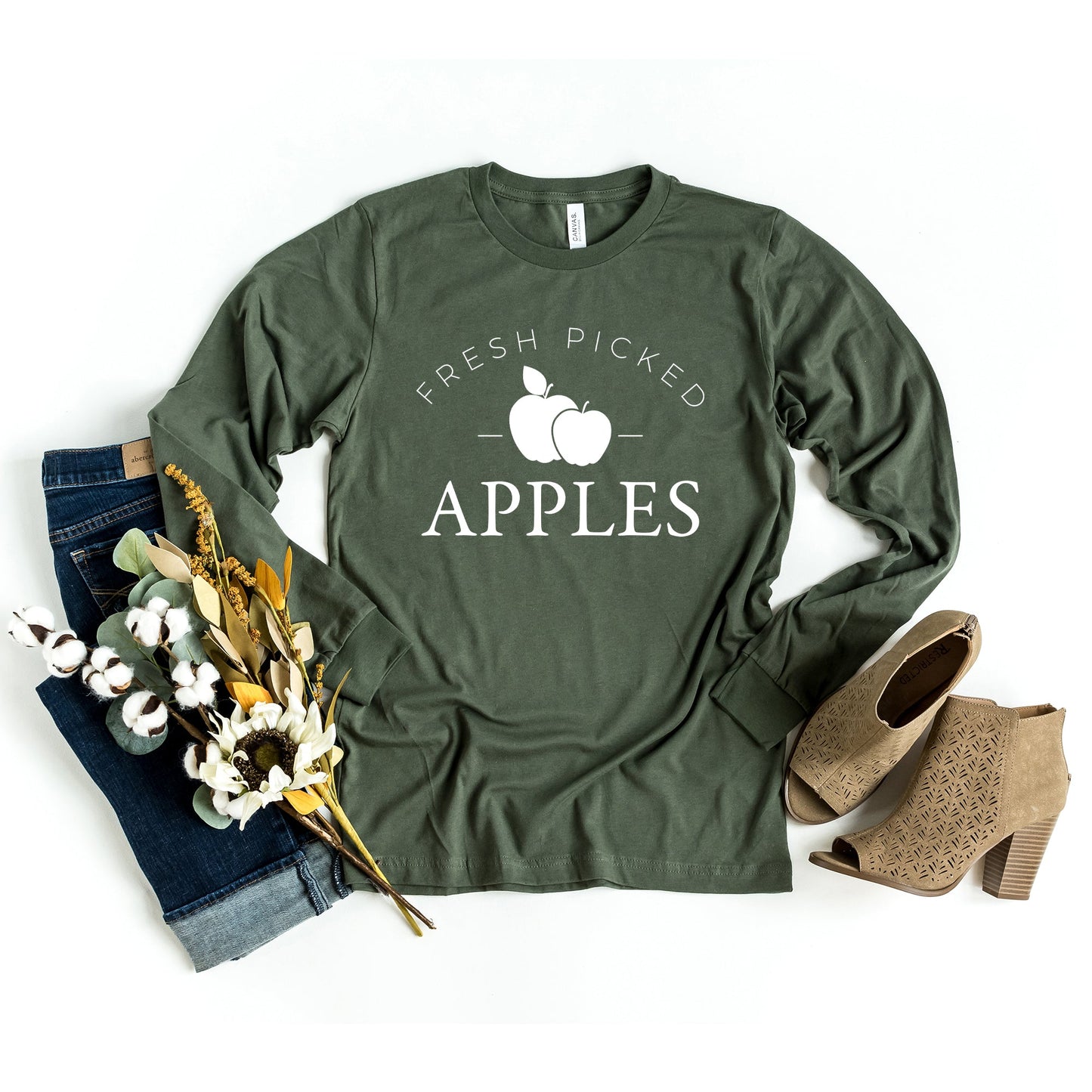 Fresh Picked Apples | Long Sleeve Crew Neck