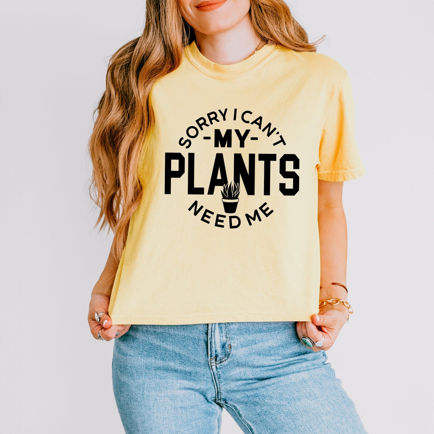 My Plants Need Me | Relaxed Fit Cropped Tee