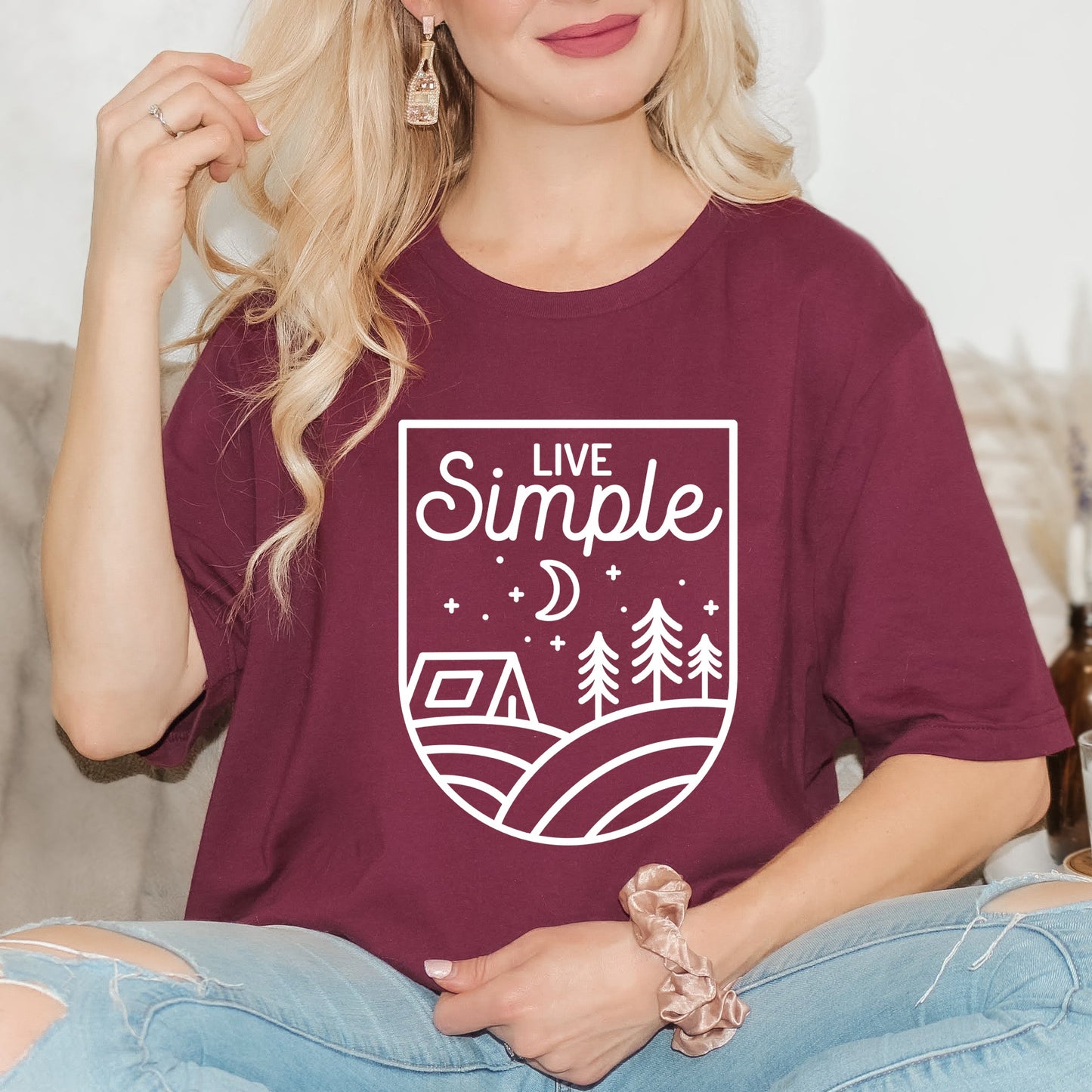 Live Simple Tent | Short Sleeve Graphic Tee