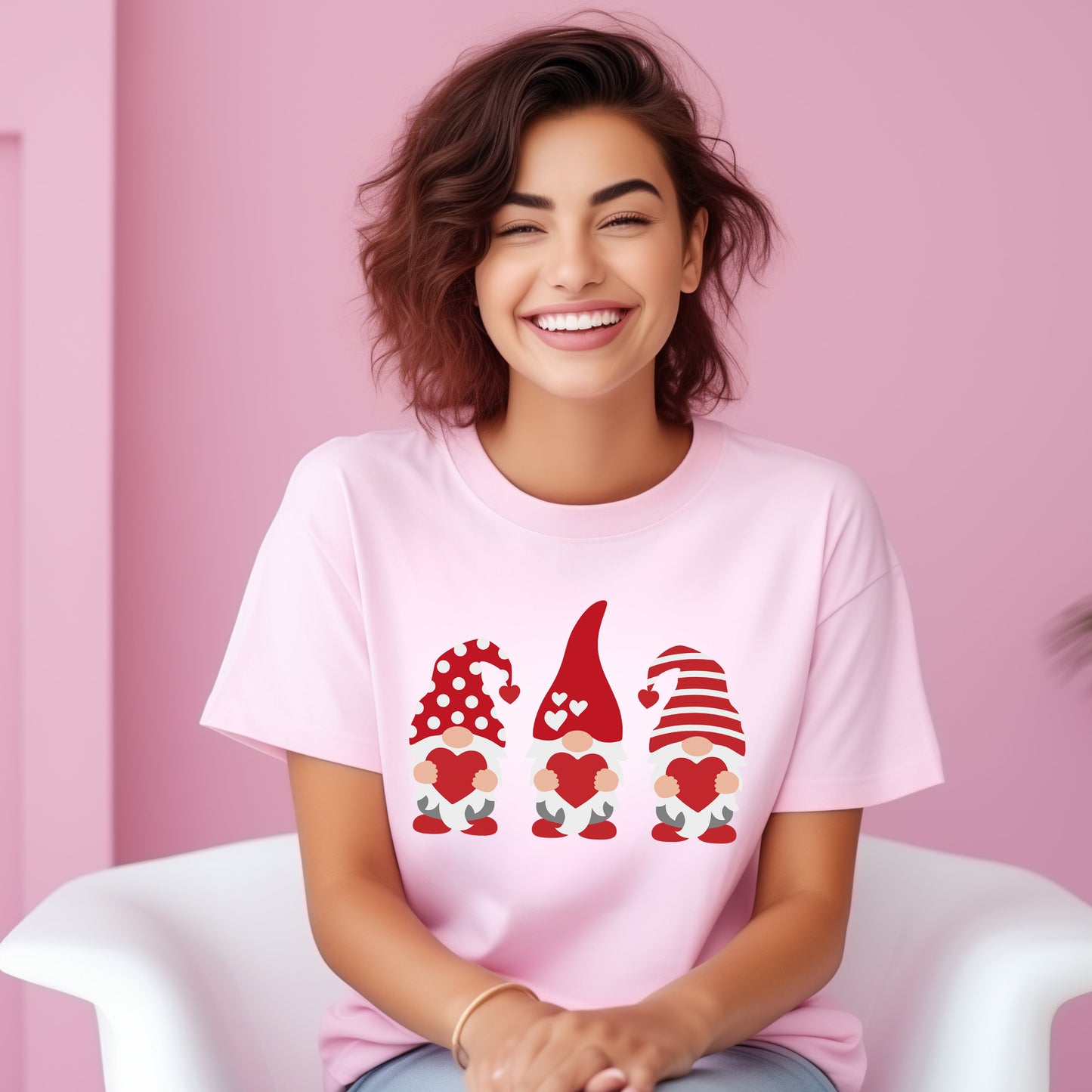 Valentine's Gnomes | Short Sleeve Graphic Tee