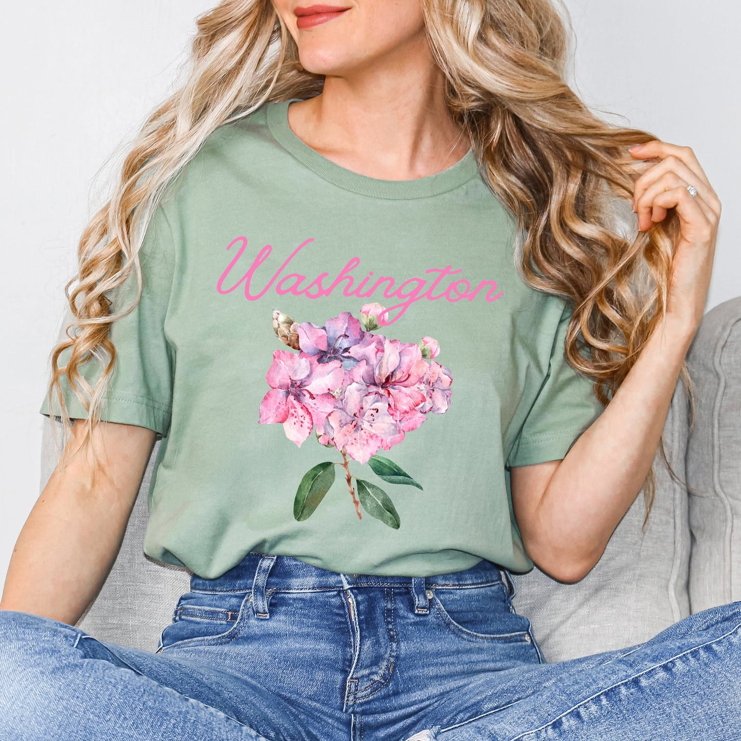 Washington Flower Colorful | Short Sleeve Graphic Tee