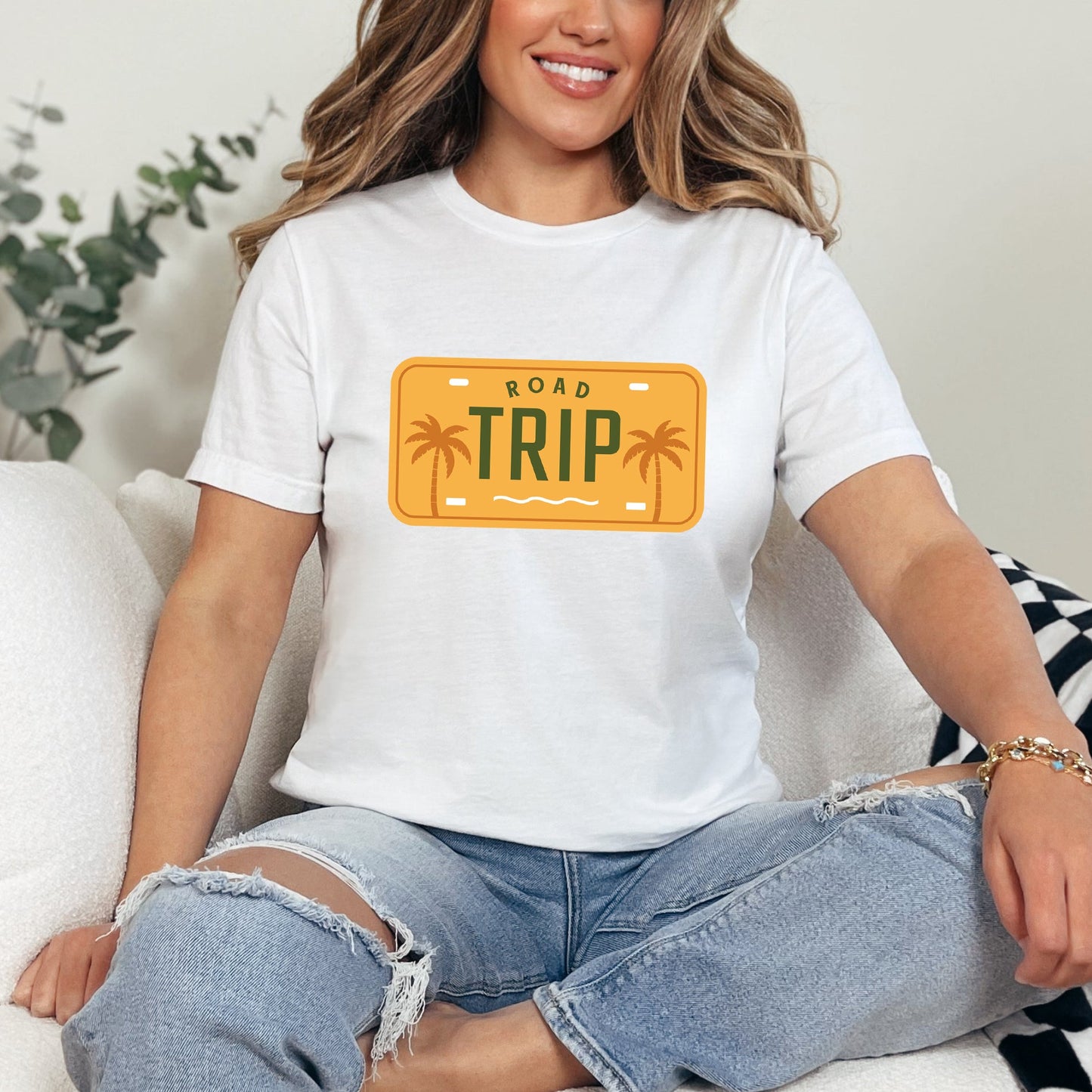 Road Trip License Plate | Short Sleeve Graphic Tee