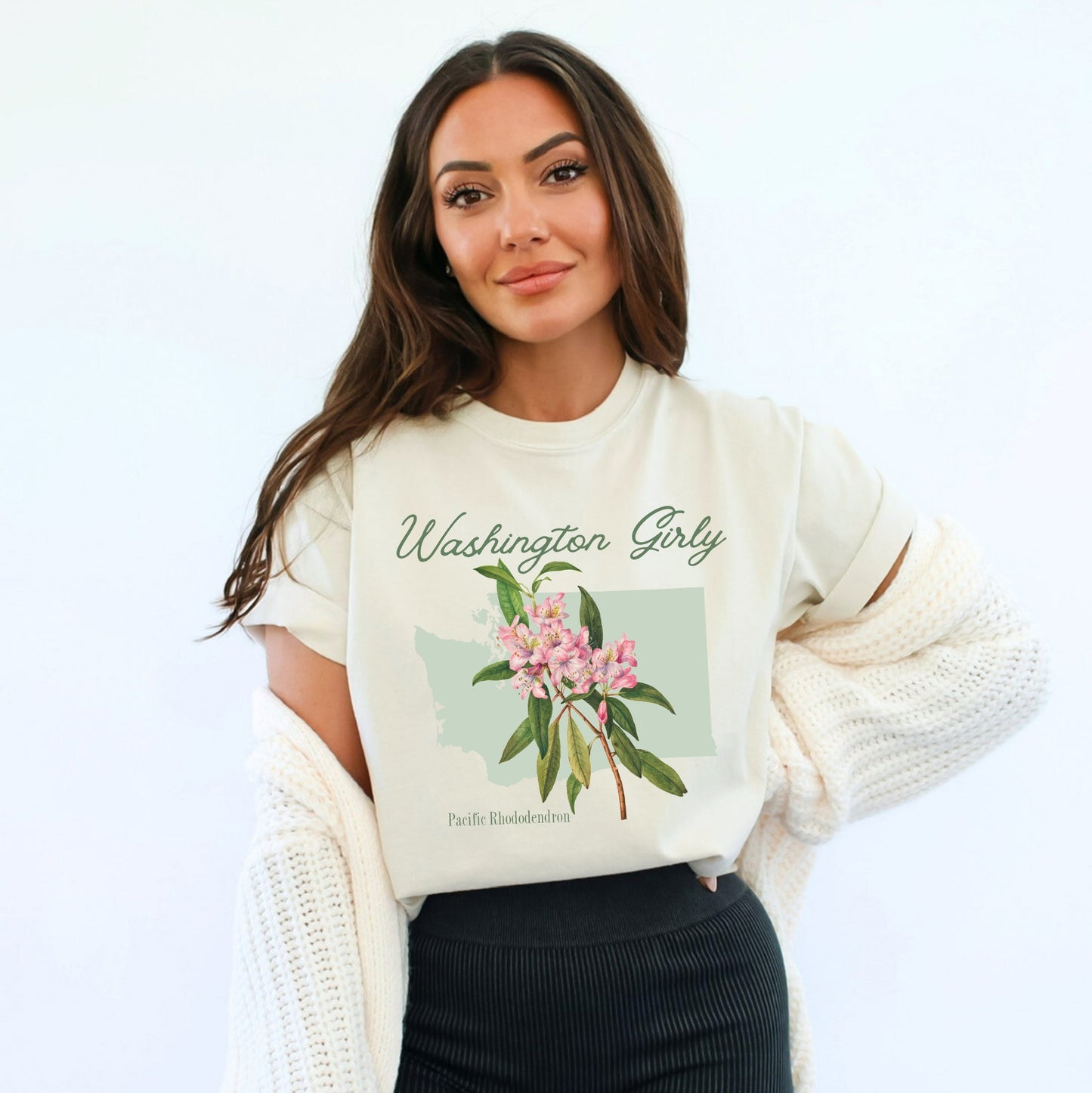 Washington Girly Flower | Garment Dyed Short Sleeve Tee