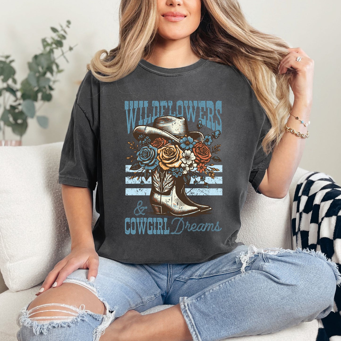 Wildflowers Cowgirl Dreams | Garment Dyed Tee