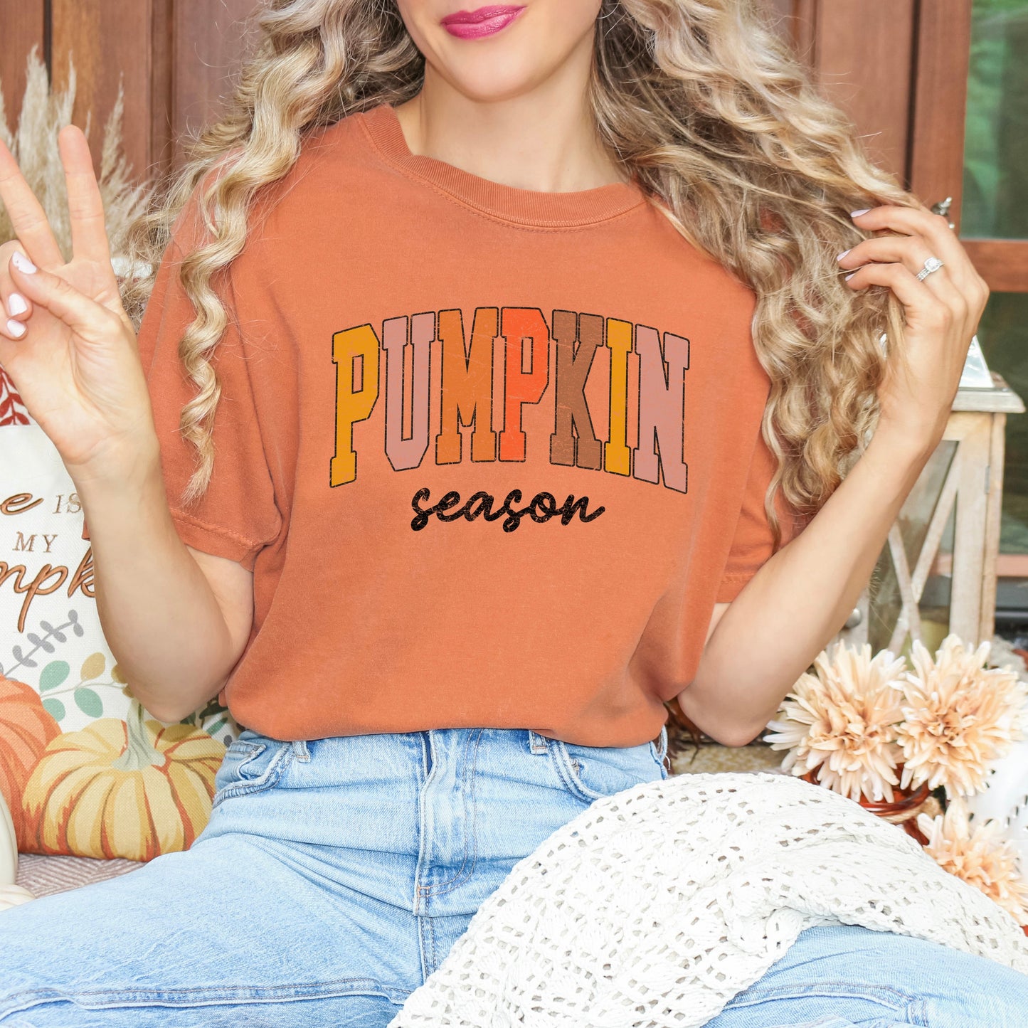 Pumpkin Season Grunge | Garment Dyed Tee