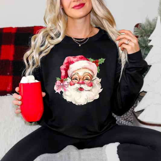 Watercolor Santa Face | Sweatshirt