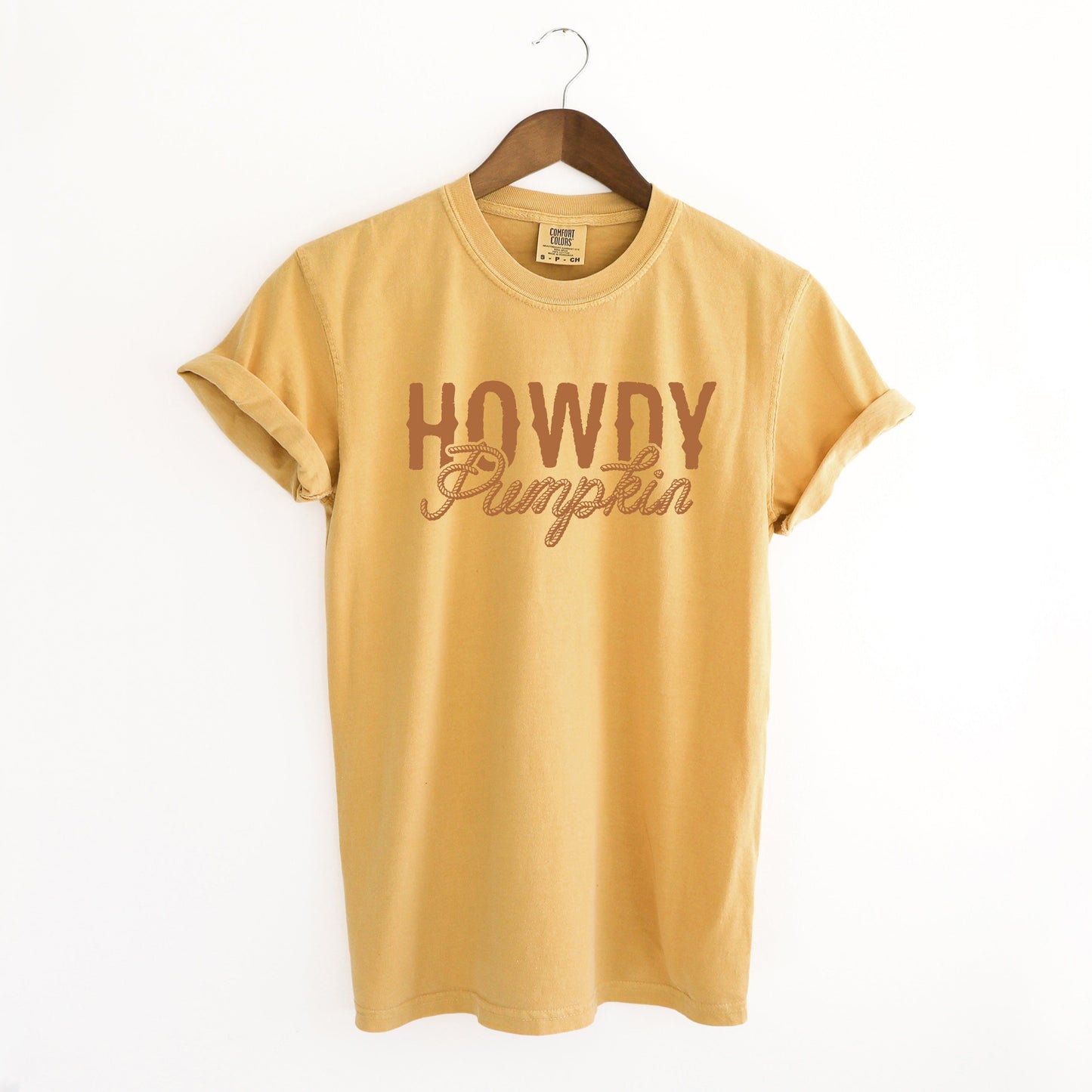 Howdy Pumpkin Rope | Garment Dyed Short Sleeve Tee