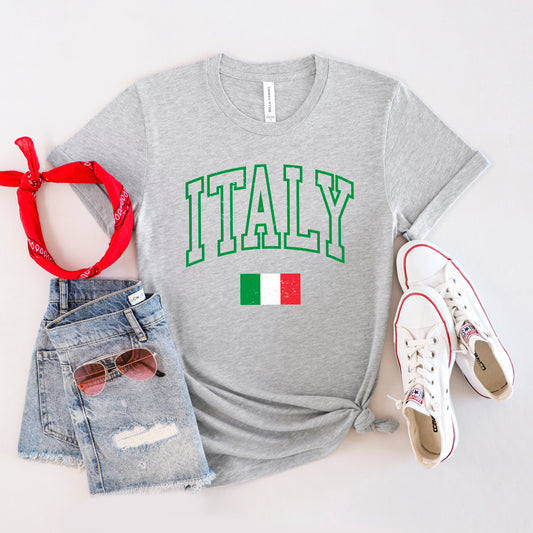 Italy Flag | Short Sleeve Crew Neck