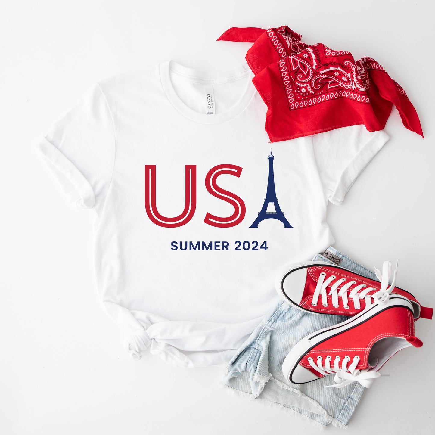 USA Eiffel Tower | Short Sleeve Graphic Tee