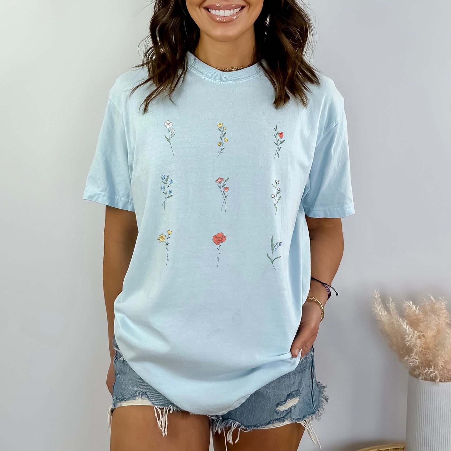 Wildflower Flower Chart | Garment Dyed Short Sleeve Tee