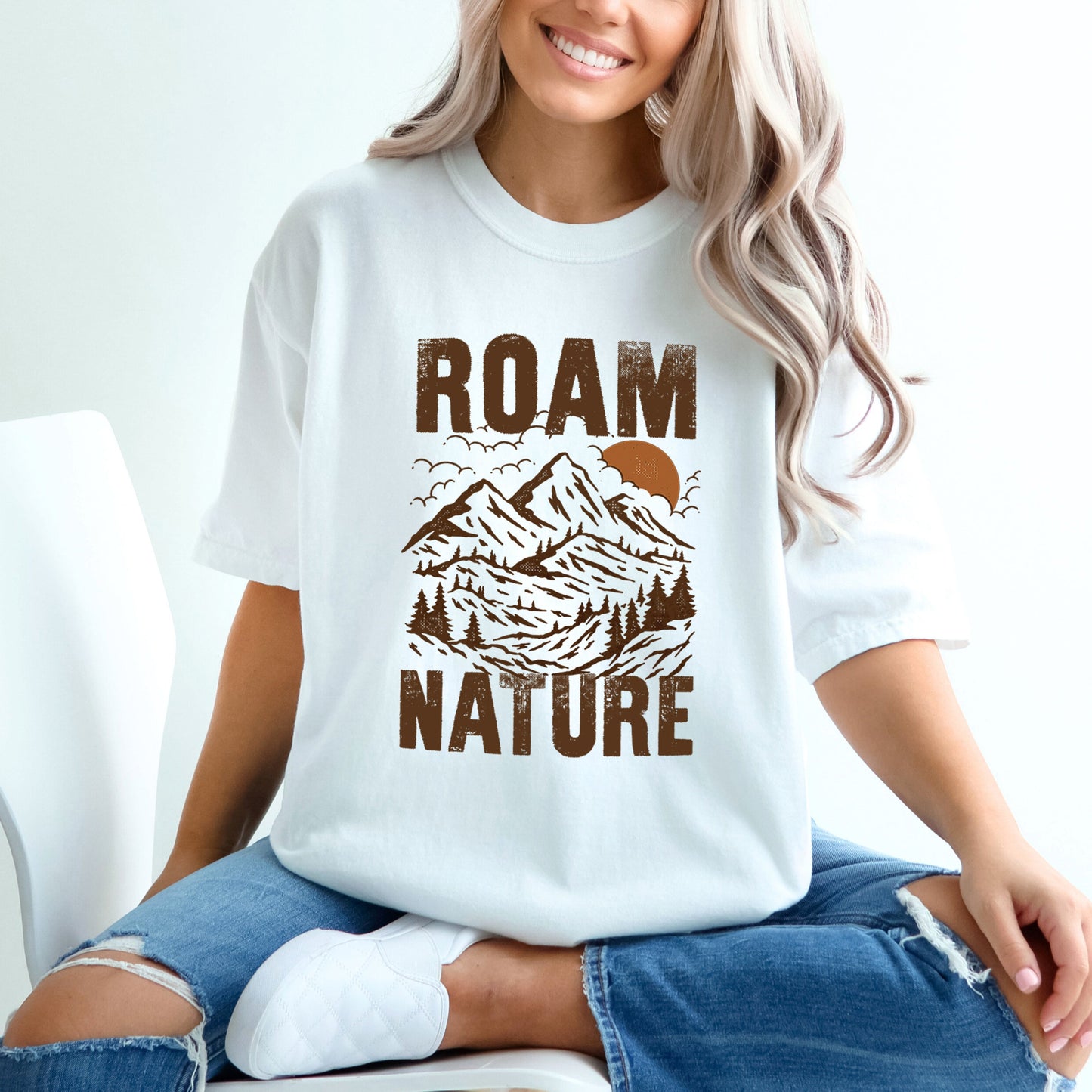 Roam Nature Mountains | Garment Dyed Short Sleeve Tee