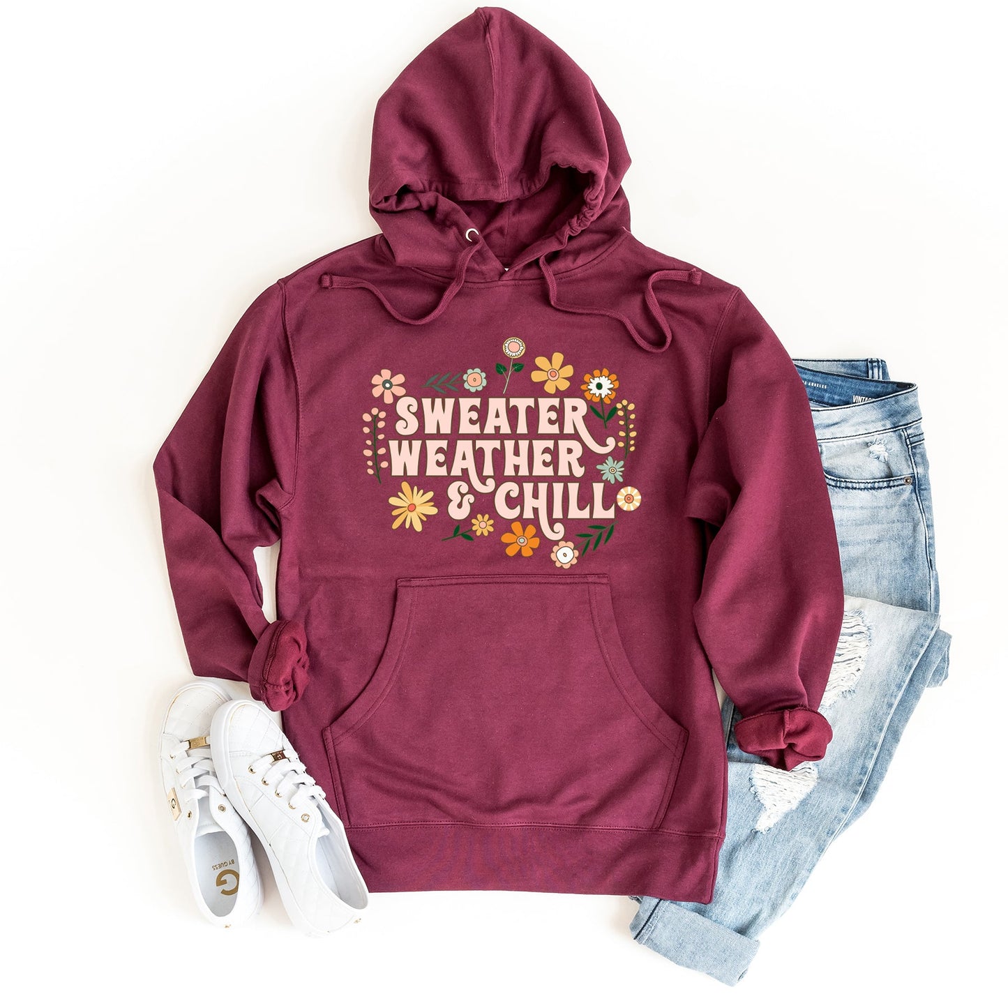 Sweater Weather And Chill | Graphic Hoodie