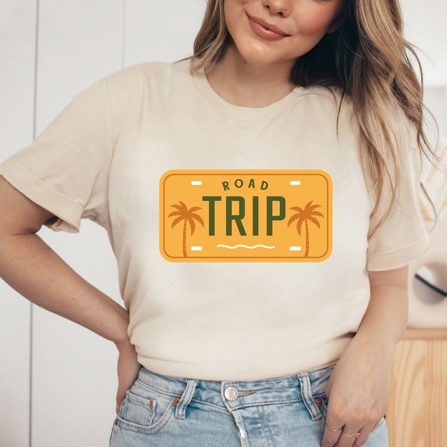 Road Trip License Plate | Short Sleeve Graphic Tee