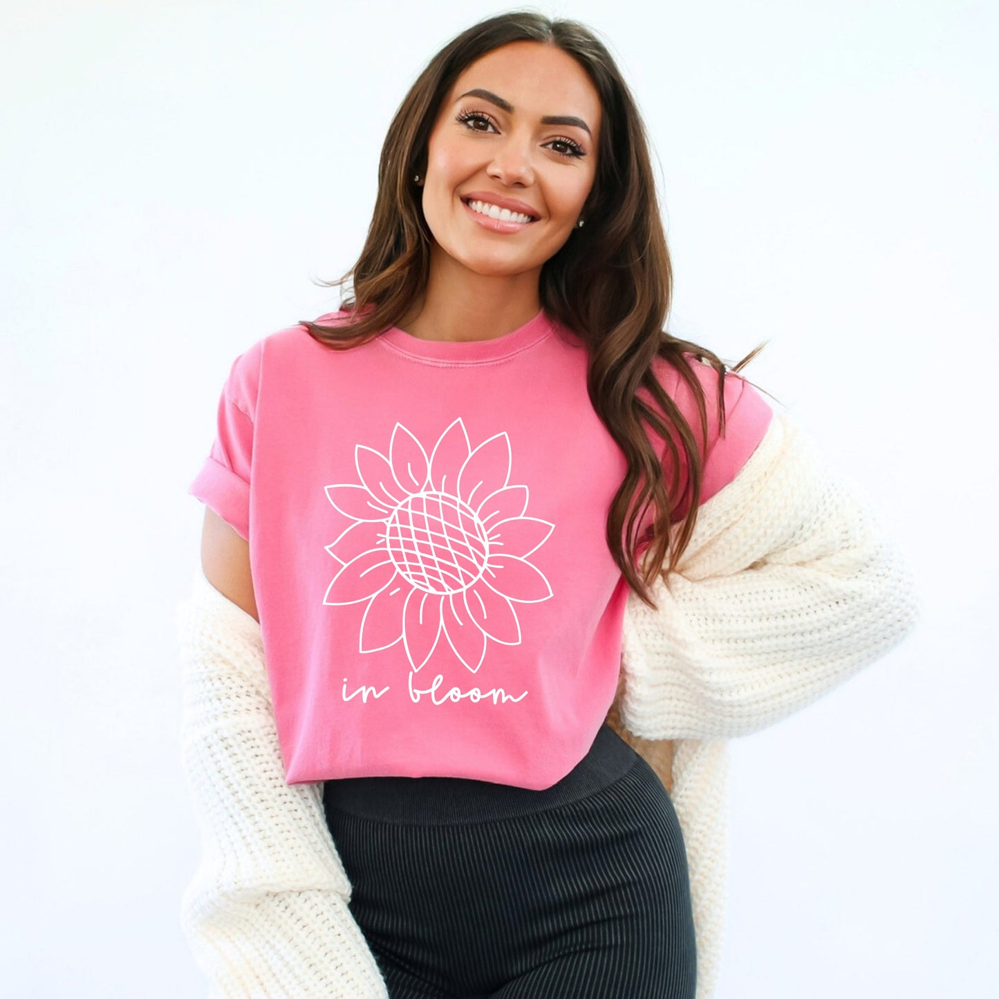 In Bloom Sunflower | Garment Dyed Short Sleeve Tee