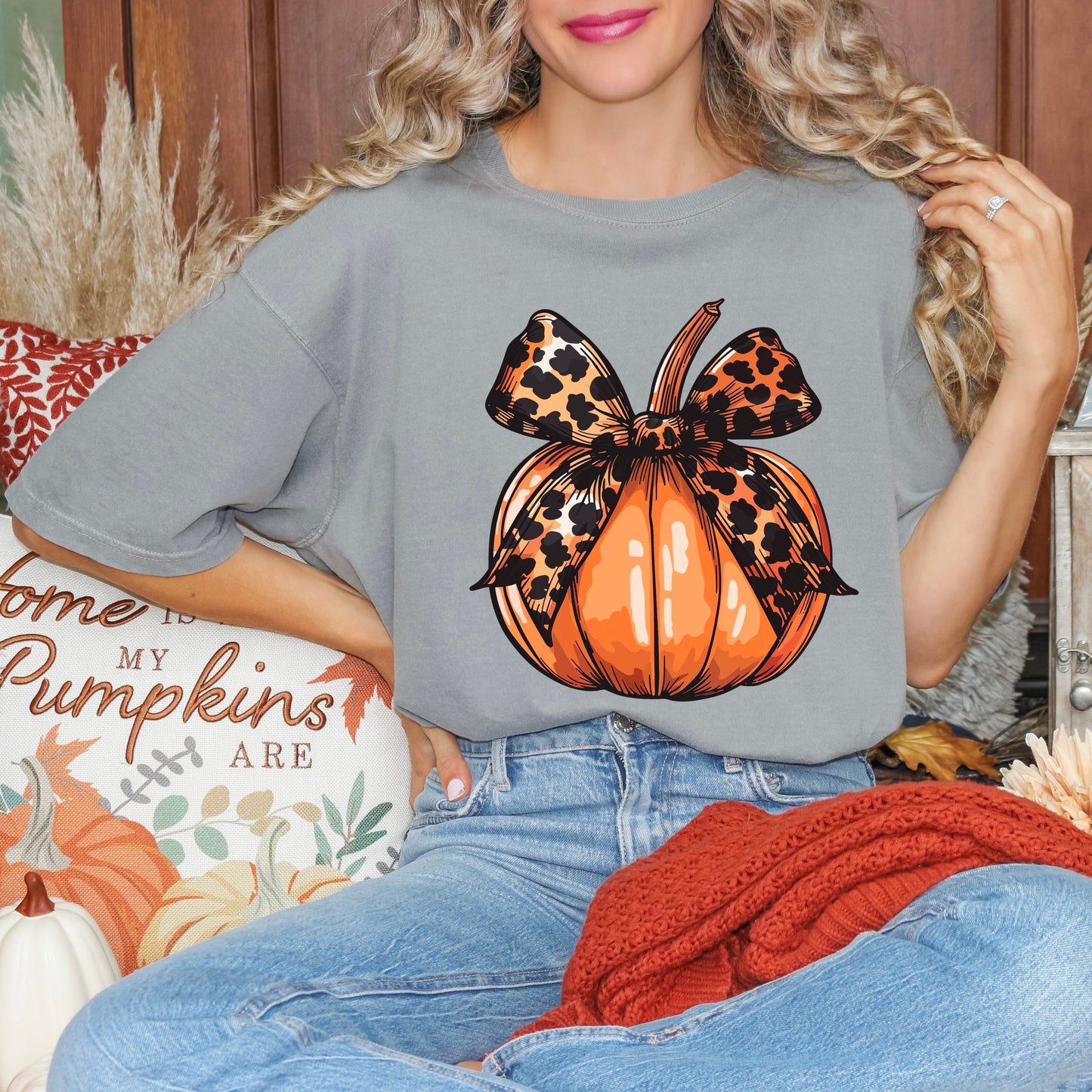 Coquette Fall Pumpkin | Garment Dyed Tee