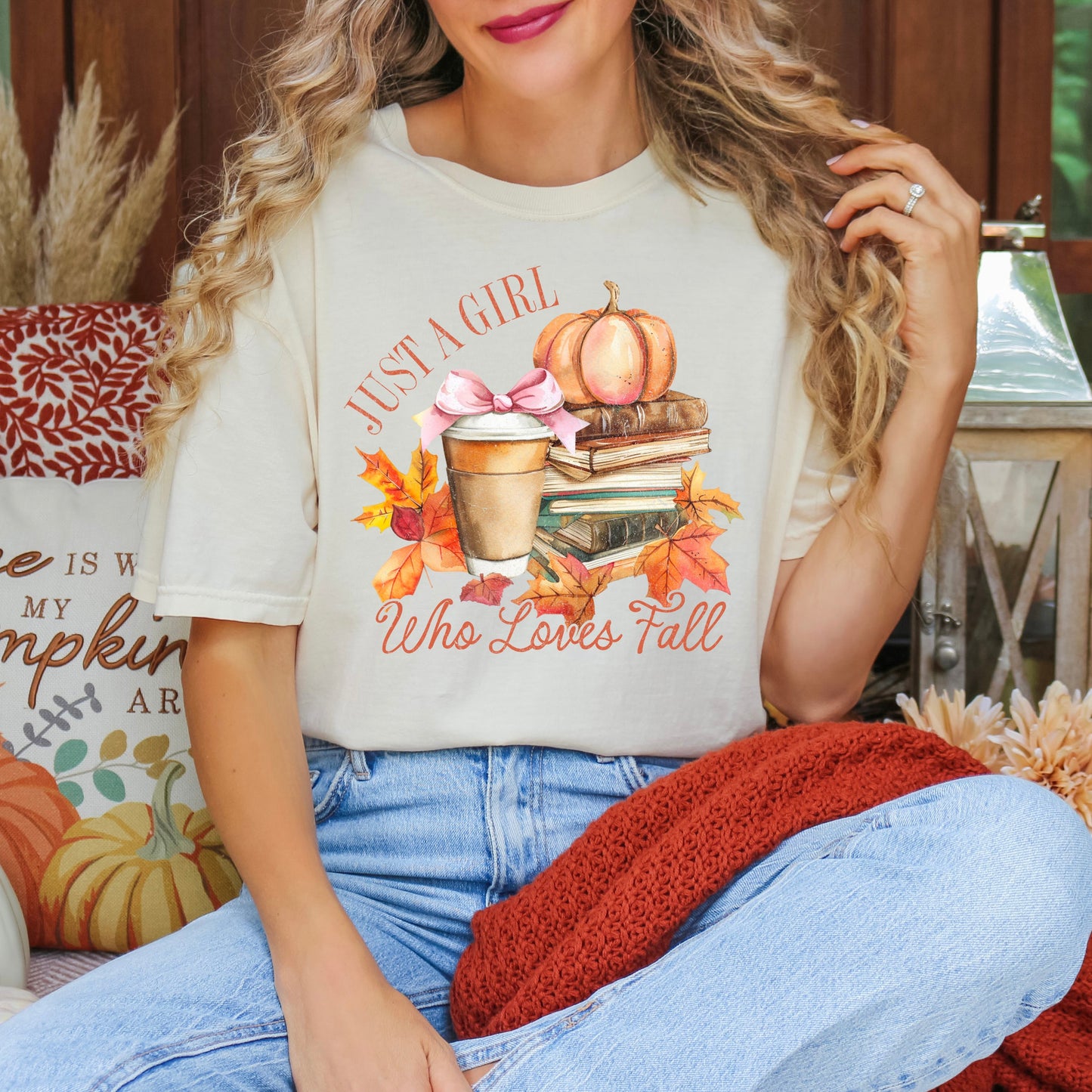 Coquette Girl Who Loves Fall | Garment Dyed Tee