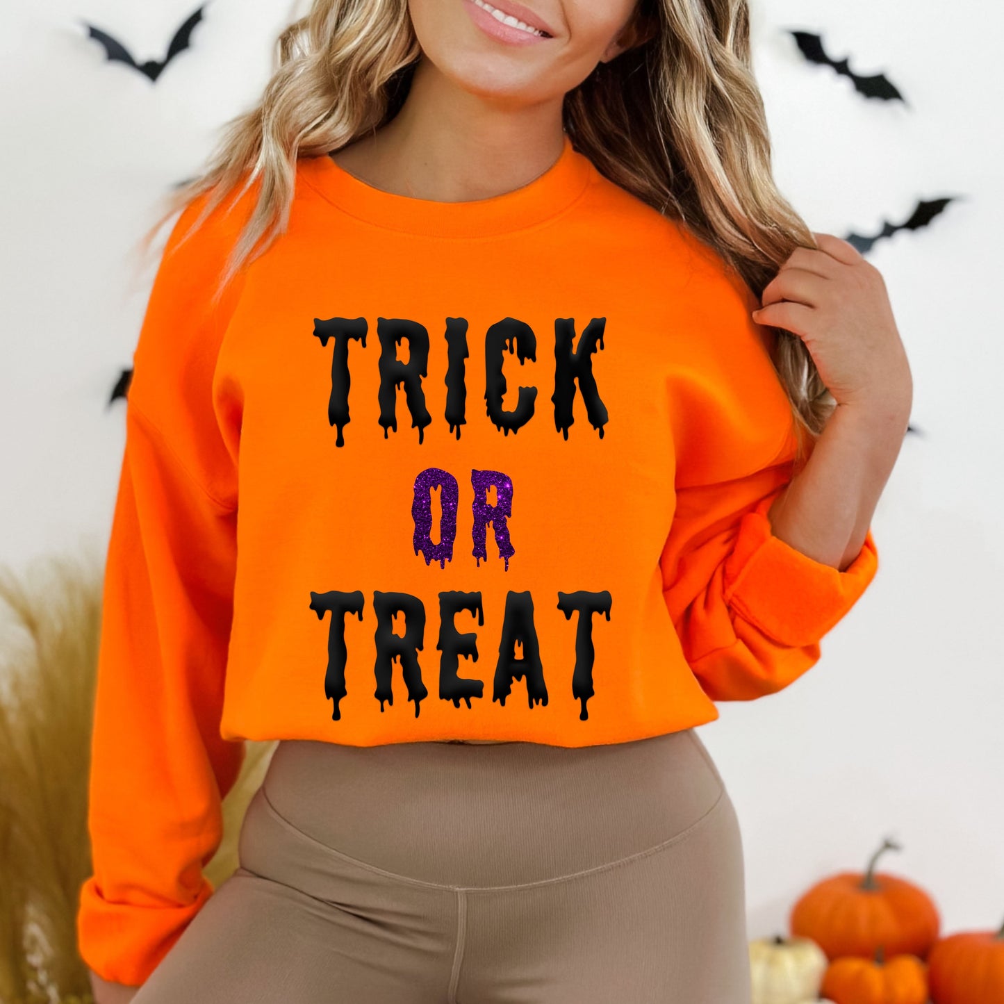 Trick Or Treat Puff Print | Sweatshirt