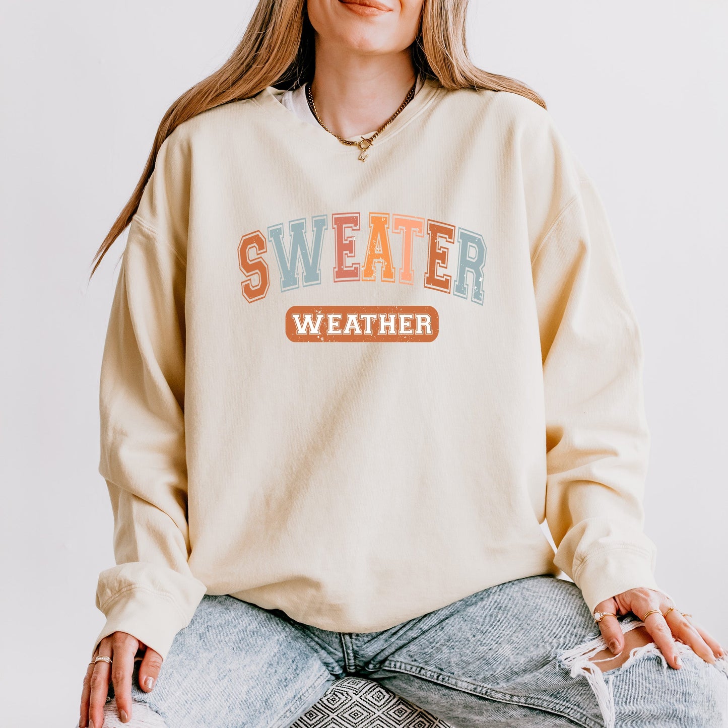 Varsity Sweater Weather | Lightweight Garment Dyed Sweatshirt