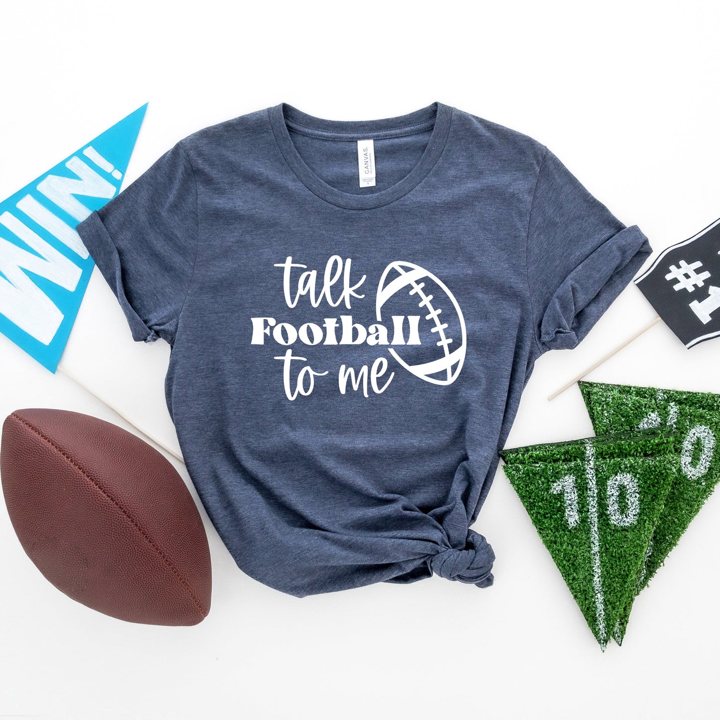 Talk Football To Me Ball | Short Sleeve Crew Neck