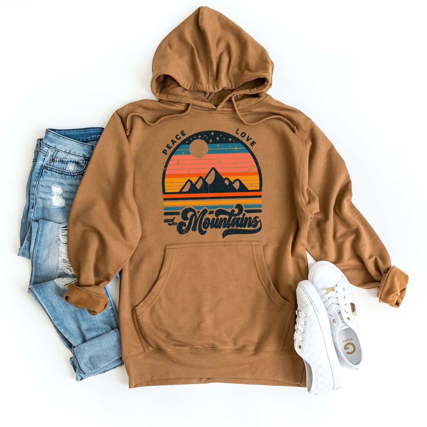 Peace Love and Mountains | Graphic Hoodie