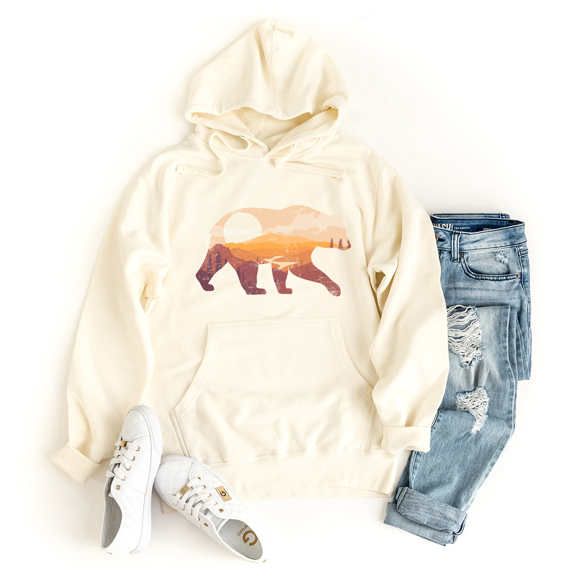 Bear Sunset Valley | Hoodie