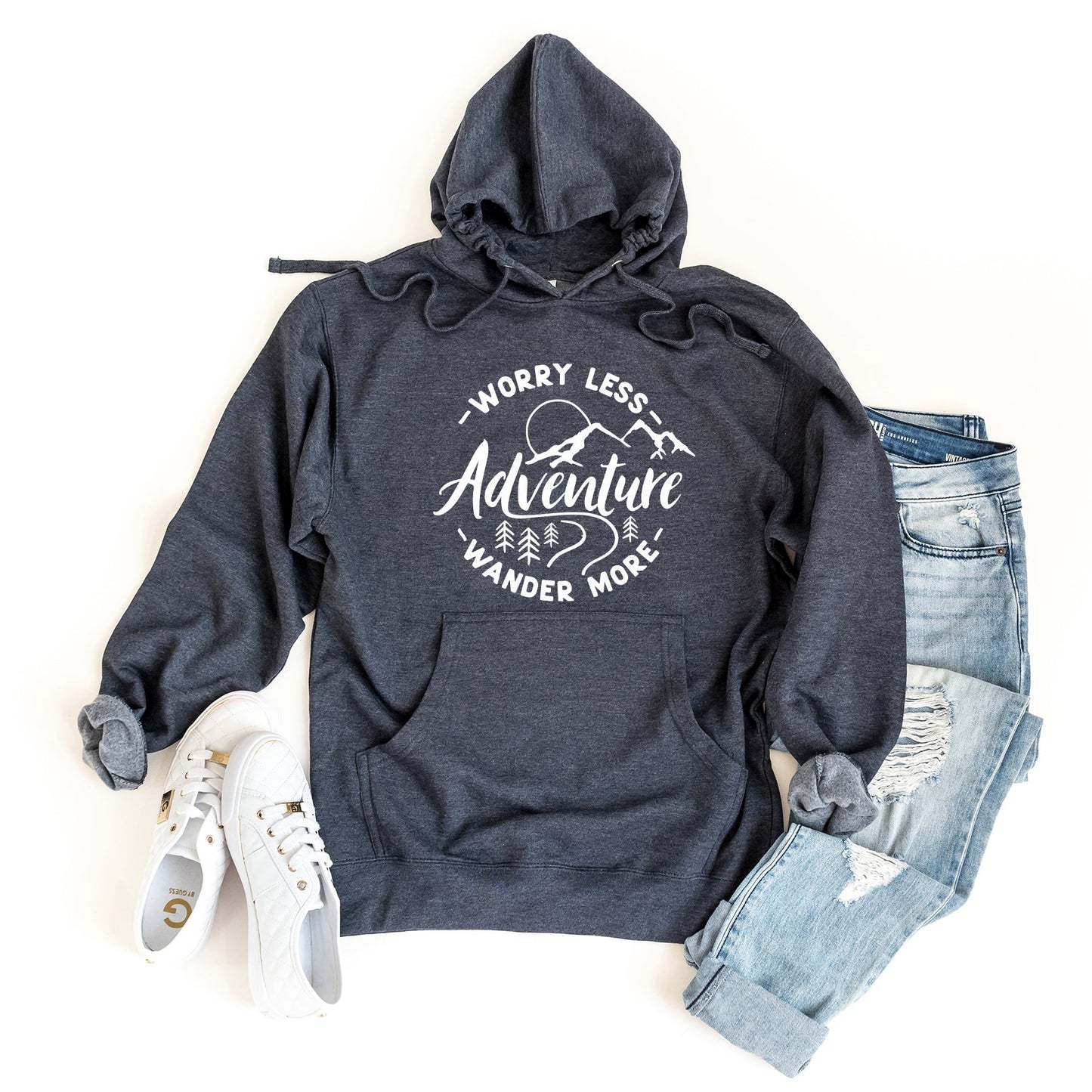 Worry Less Wander More | Graphic Hoodie