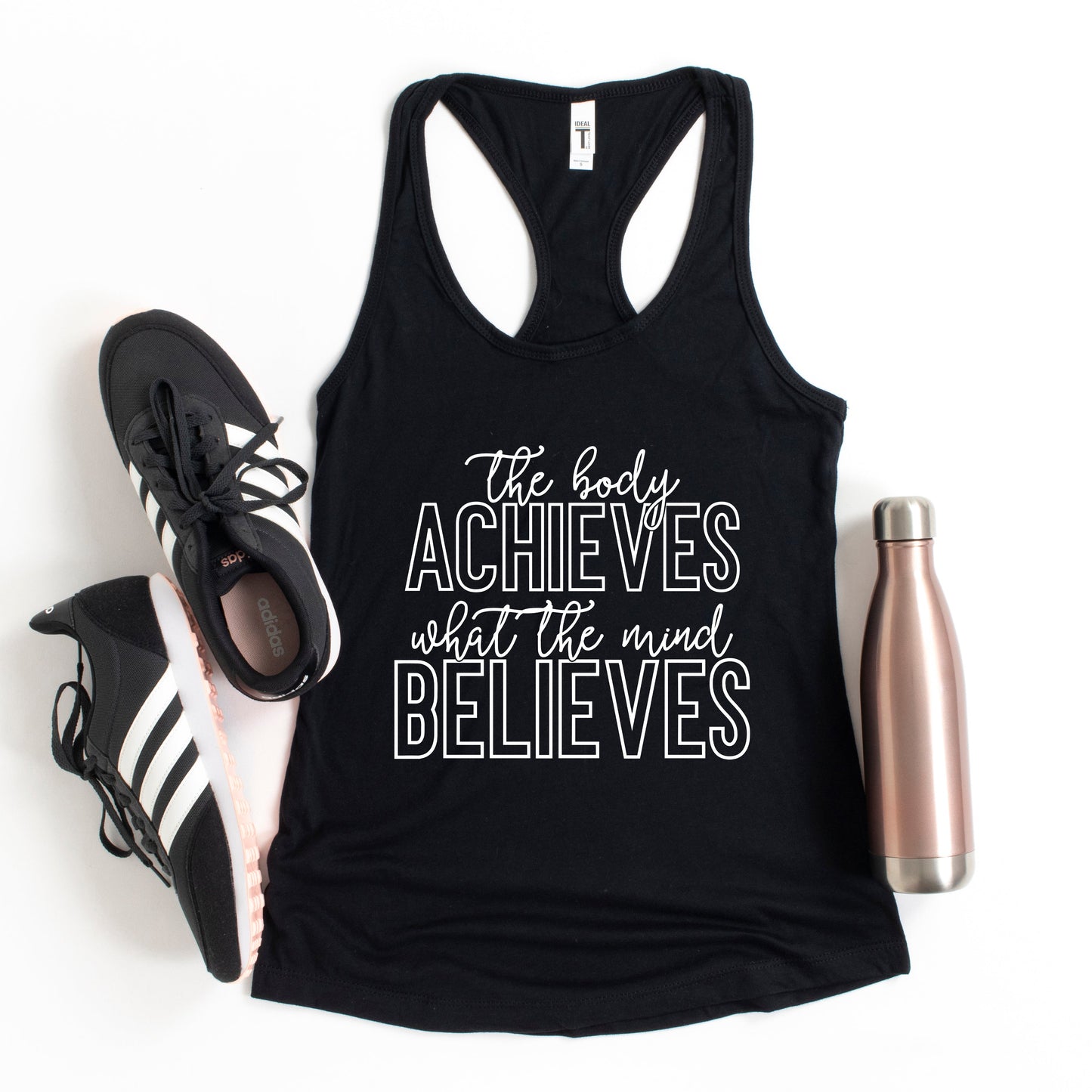 Body Achieves Mind Believes | Racerback Tank