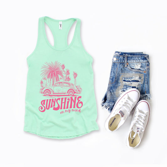 Sunshine On My Mind Car | Racerback Tank