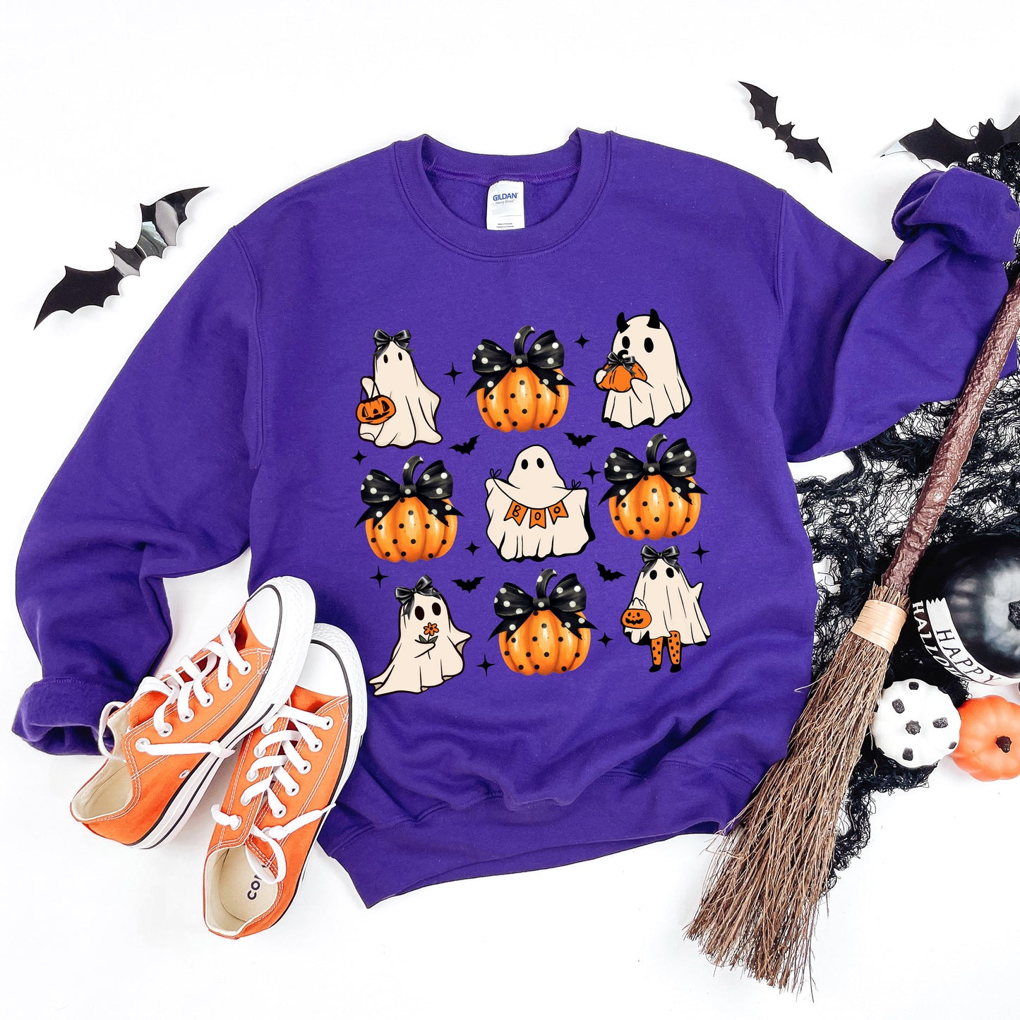 Ghost And Pumpkin Coquette | Sweatshirt