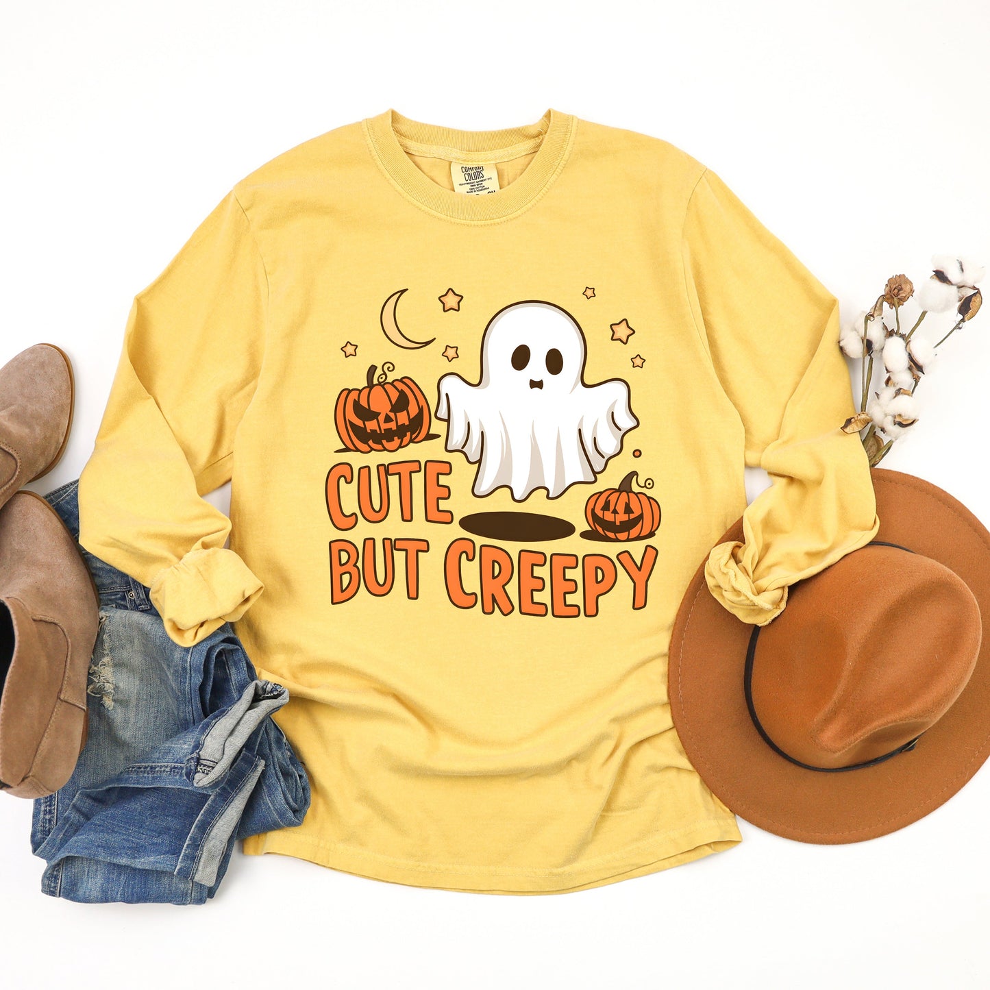 Cute But Creepy | Garment Dyed Long Sleeve