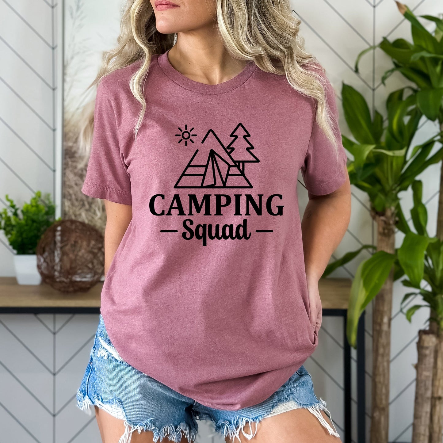 Camping Squad Tent | Short Sleeve Crew Neck