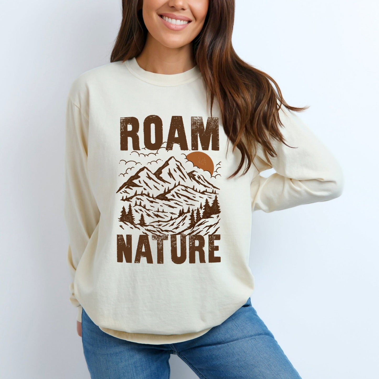 Roam Nature Mountains | Garment Dyed Long Sleeve